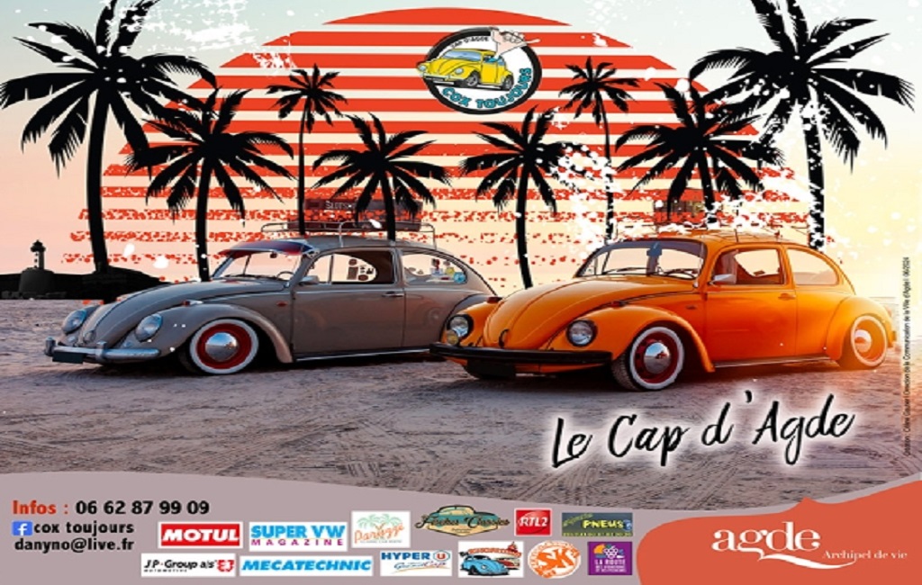 meeting cox toujours 2025 cap d’agde coccinelle volkswagen cap d’agde événement vintage cap d’agde 2025 rassemblement volkswagen cap d’agde
